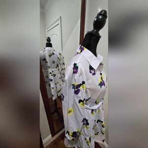 Kate Spade Floral Print Light Purple Dress with Purple and Yellow Accents